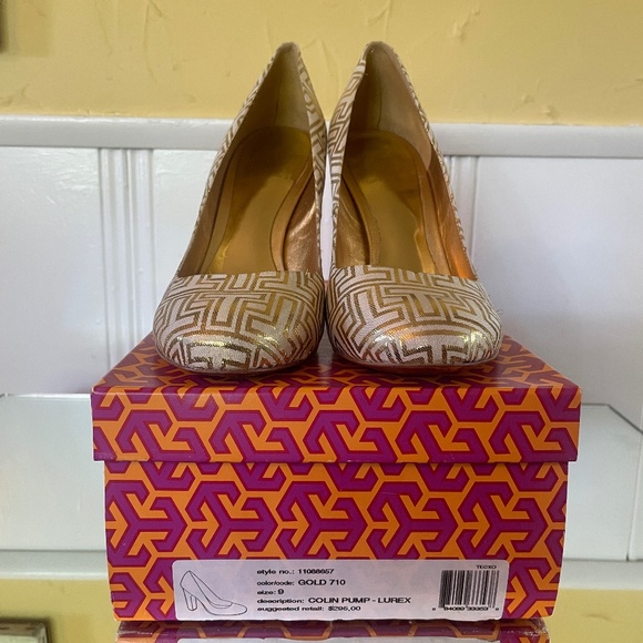 Tory Burch Colin Pump in Gold Size 9 - Picture 1 of 5